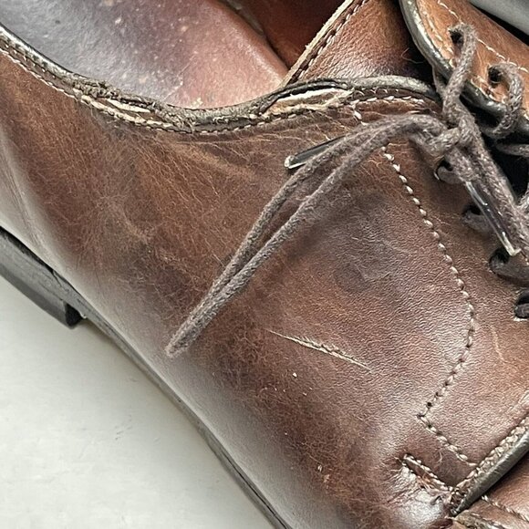 Allen Edmonds Oxfords Shoes Mens 9 D Brown Leather Split Toe Made in USA Lace up main image 16
